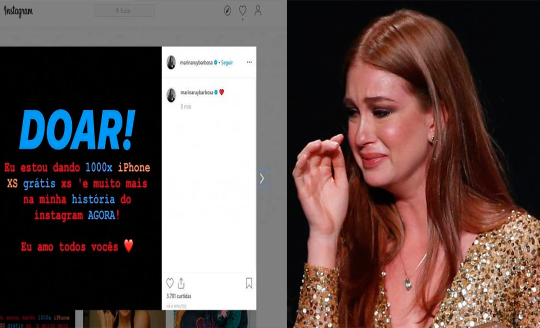 Marina Ruy Barbosa tem conta do instagram invadida; Postagens diziam que ela doaria mil iPhones