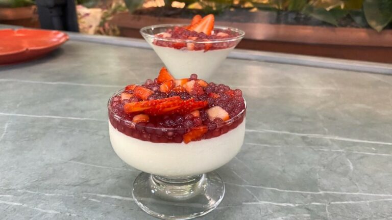 Receita de Creme de Iogurte com Sagu do “Mais Você”, dia 10/03/2020