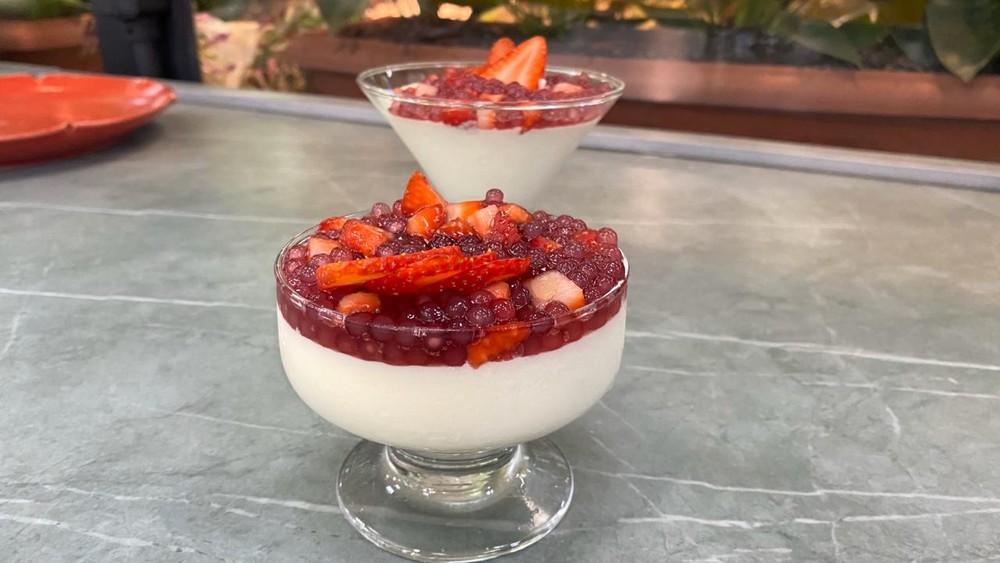 Receita de Creme de Iogurte com Sagu do “Mais Você”, dia 10/03/2020