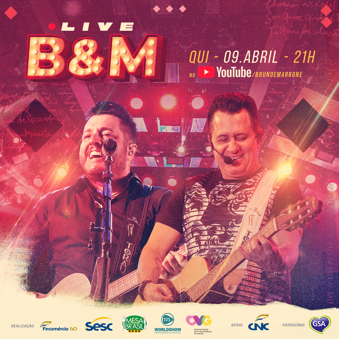 Saiba como assistir a Live de Bruno e Marrone online nesta quinta (09/04/2020)
