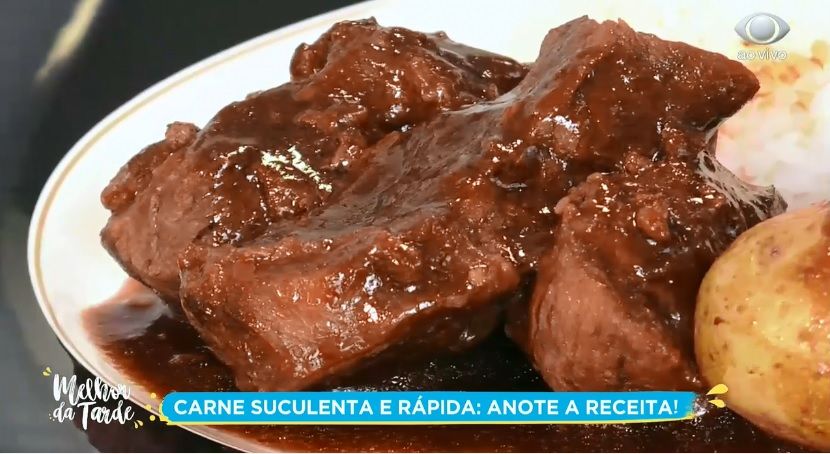 Receita de Carne suculenta do Melhor da Tarde, dia 20/04/2020