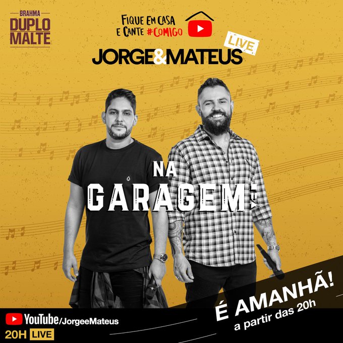 Saiba como assistir a Live de Jorge e Mateus online neste sábado (04/04/2020)