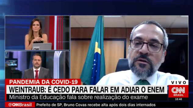 Weintraub discute com Monalisa Perrone durante entrevista ao vivo na CNN Brasil