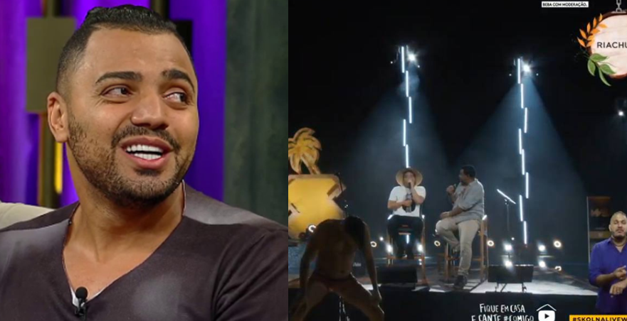 Tirullipa faz xixi na roupa em live de Wesley Safadão
