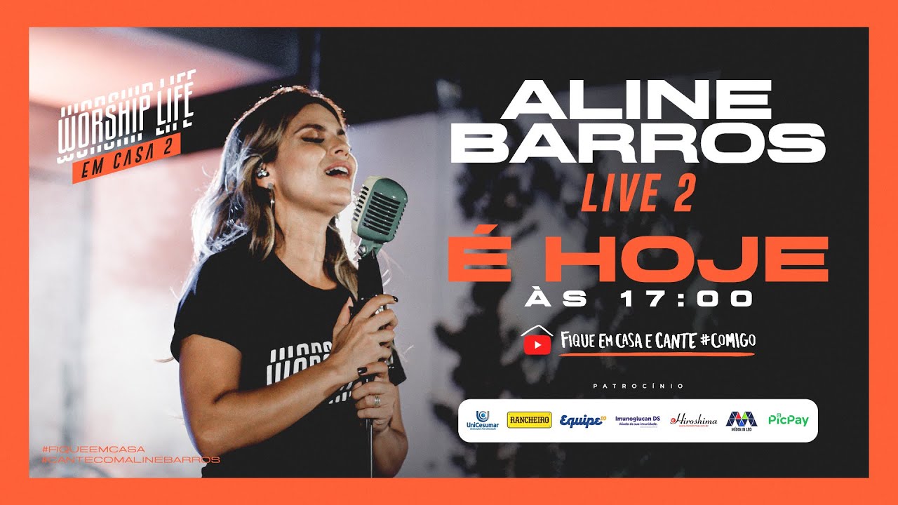 Live dos Artistas de hoje, terça-feira, 12/05/2020: Aline Barros e mais