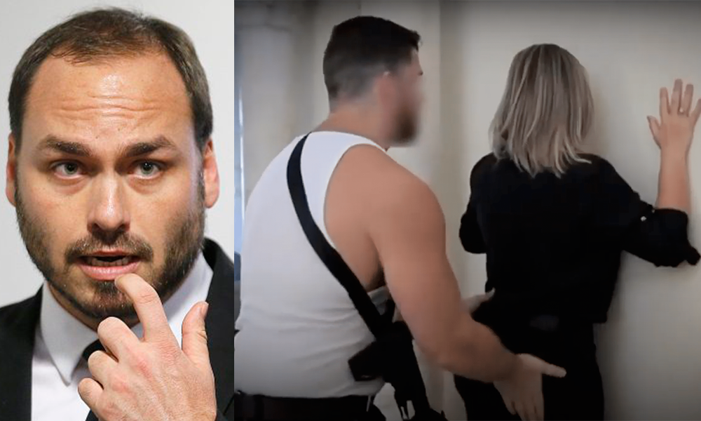 Carlos Bolsonaro posta vídeo de Joice Hasselmann sendo apalpada por homem e deputada rebate: “Queria estar no meu lugar”