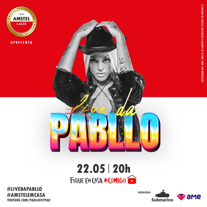 Live de Pabllo Vittar: Saiba como assistir online nesta sexta-feira (22/05/2020)