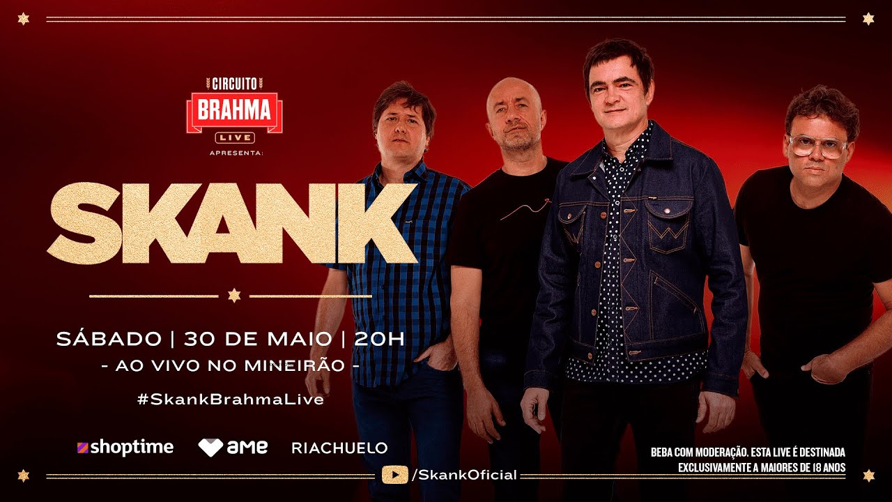 Saiba como assistir a Live da banda Skank online neste sábado (30/05/2020)