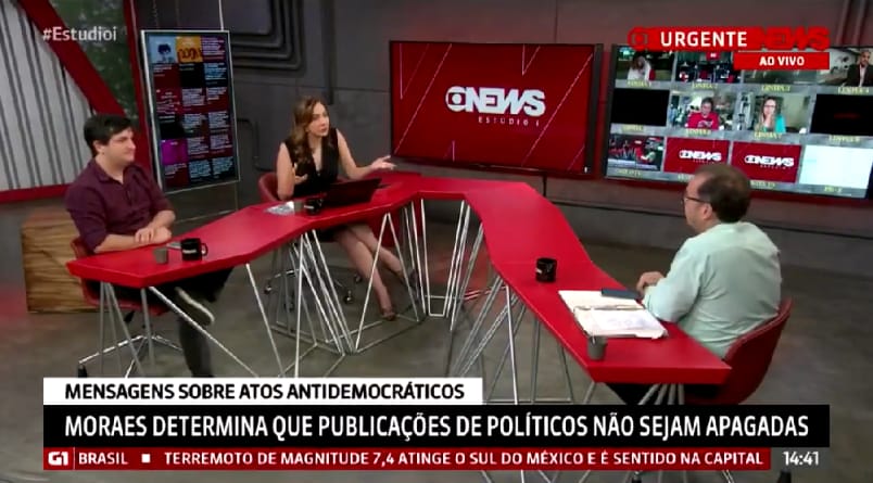 Jornalista dá bronca em colega ao vivo na GloboNews: “você pode me dar atenção?”