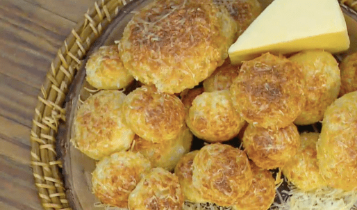 Receita de Pão de Queijo de Tapioca do Melhor da Tarde, dia 25/06/2020
