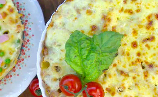 Receita de Torta de Rigatoni à Bolonhesa com Queijo Gratinado do Melhor da Tarde, dia 22/06/2020