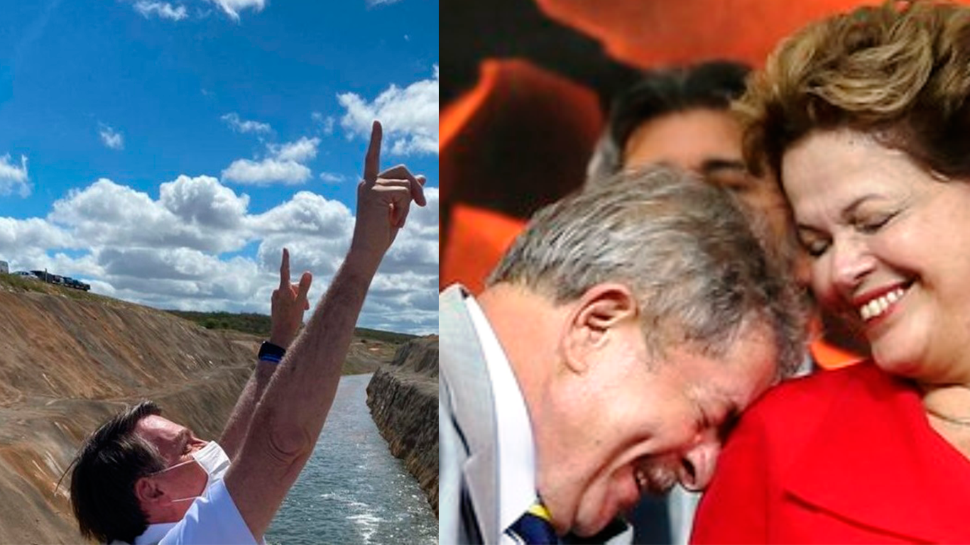 Bolsonaro comemora inauguração de obra que estava 94% pronta antes de seu governo