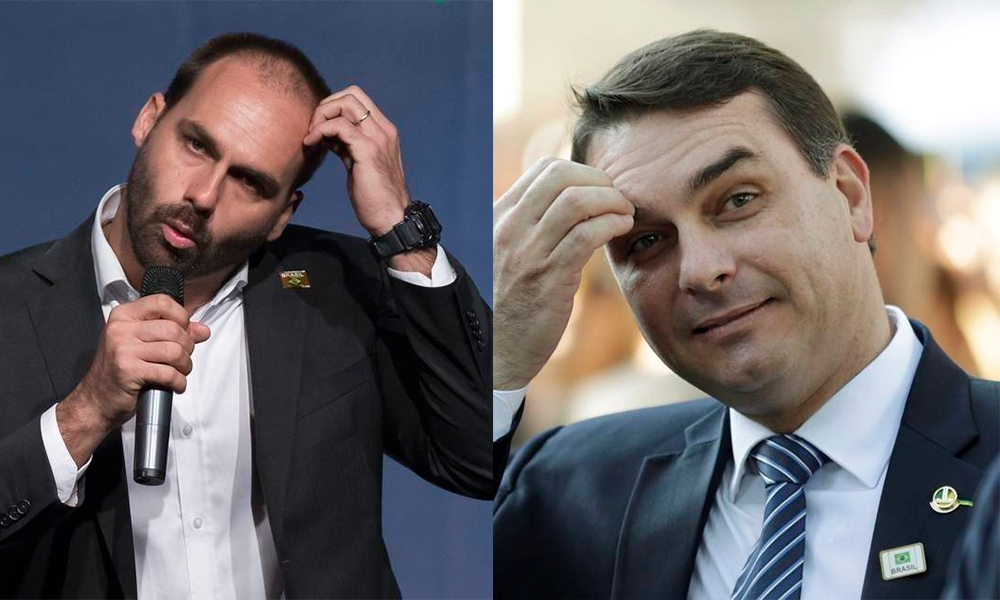 Eduardo e Flávio Bolsonaro publicam frase falsa de Churchill e viram piada na web