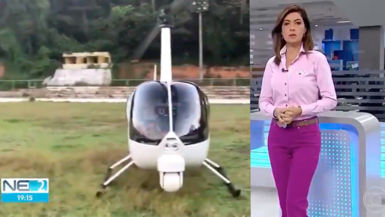 Globocop, o helicóptero da Globo, sofre problema mecânico e faz pouso forçado