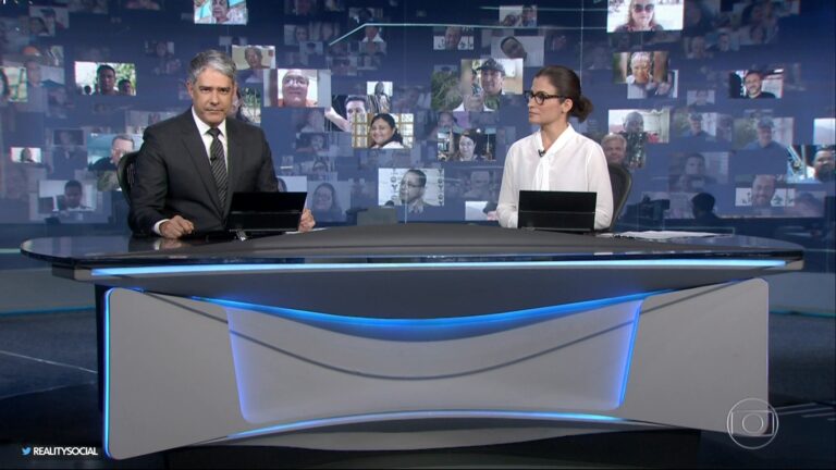 Apresentadores do “JN” fazem jornada dupla por causa de futebol