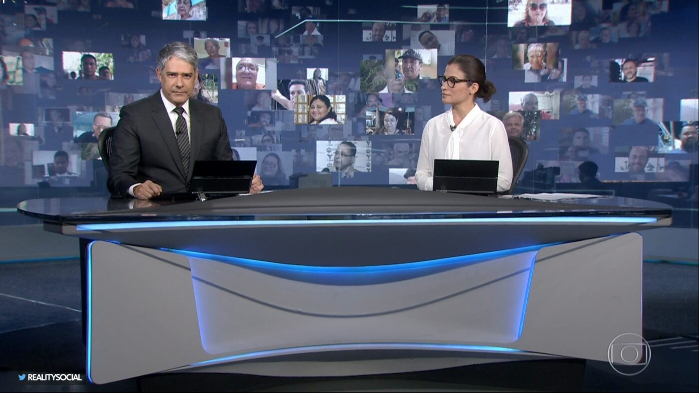 Apresentadores do “JN” fazem jornada dupla por causa de futebol