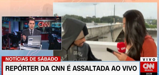 Repórter da CNN Brasil é roubada ao vivo na TV; Confira o momento