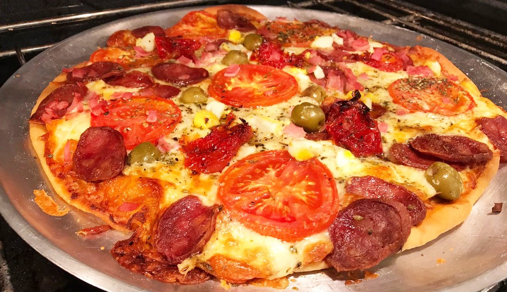 Receita de Pizza da Ana Maria Braga no Encontro, dia 09/07/2020