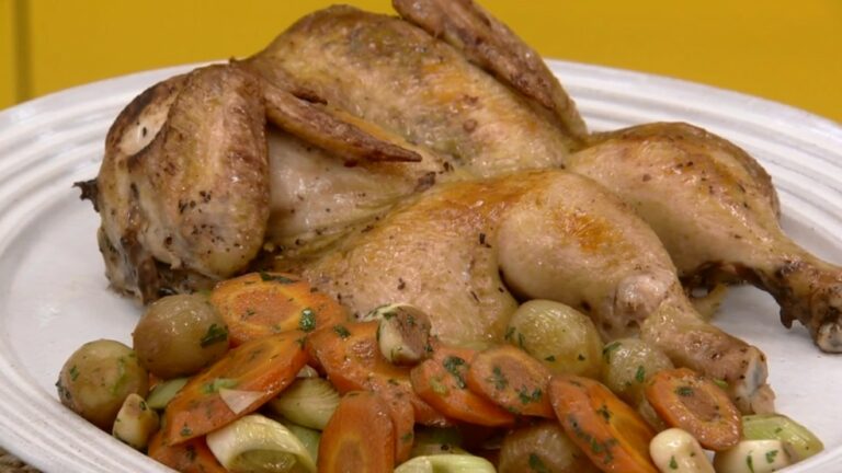 Receita de Frango Assado Aberto da Ana Maria Braga no Encontro, dia 19/08/2020