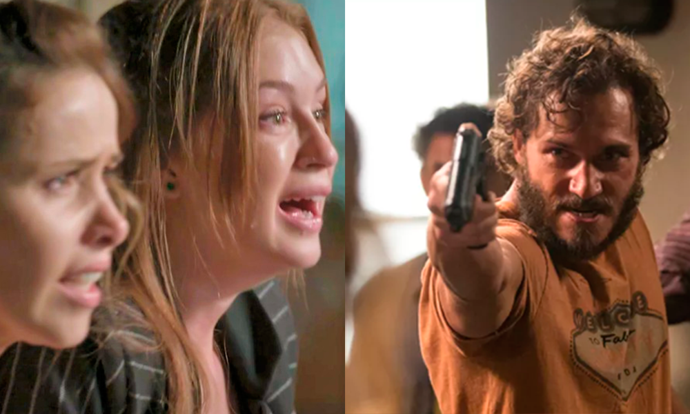 Totalmente Demais: Dino aponta revólver para Eliza e Arthur pula na frente para salvá-la