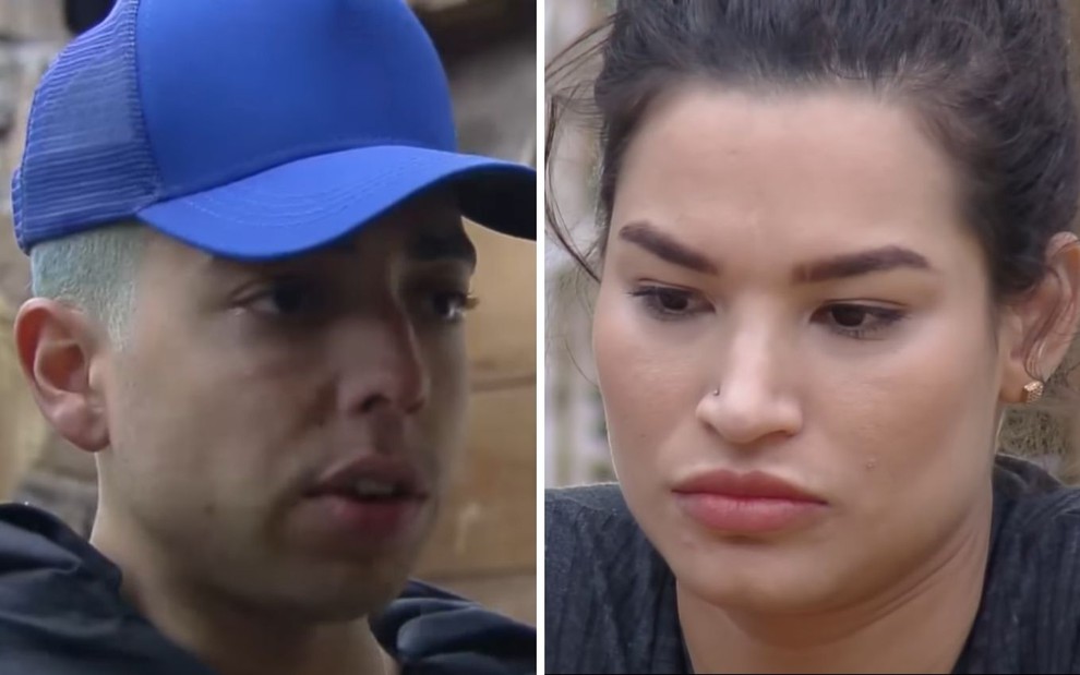 A Fazenda 12: Lucas Selfie se desentende com Raissa e ameaça jogar cocô de vaca na peoa