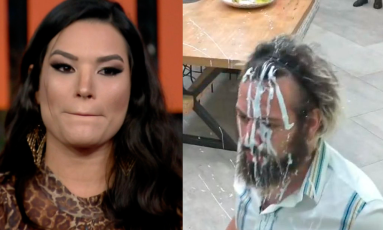 A Fazenda 12: Raissa joga protetor solar na cara de Cartolouco e Juliano