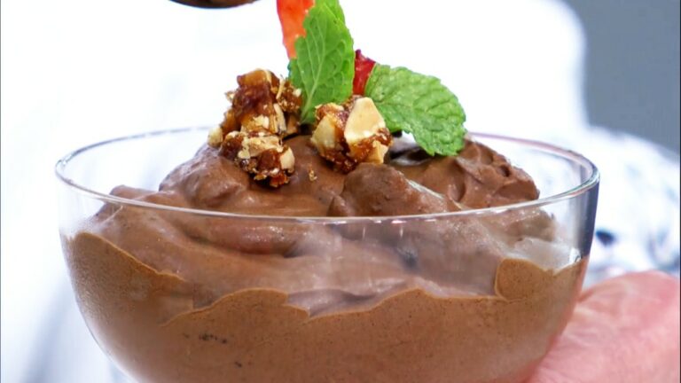 Receita de Mousse Rápida de Chocolate com Pé de Moleque da Ana Maria Braga no Mais Você, dia 06/10/2020