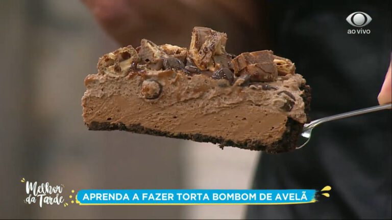 Receita de Torta Bombom de Avelã do Melhor da Tarde, dia 12/01/2021