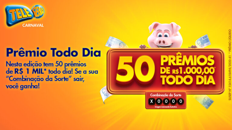 Tele Sena de Carnaval 10/02/2021: Resultado do sorteio Prêmio Todo Dia