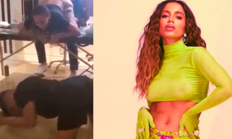 Anitta tem vídeo vazado em que faz tatuagem no ânus; assista