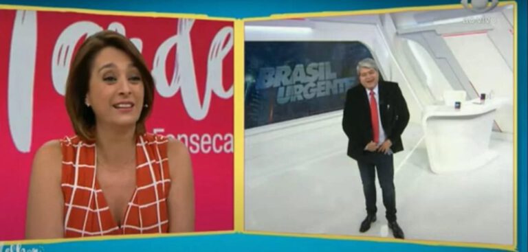 Datena mostra cueca ao vivo na Band para cumprir promessa; veja a cena