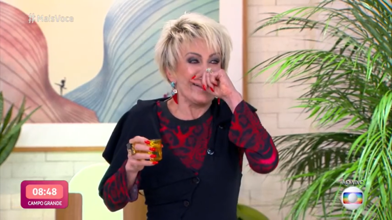 Ana Maria Braga toma copo de vinagre e engasga ao vivo na Globo; veja!