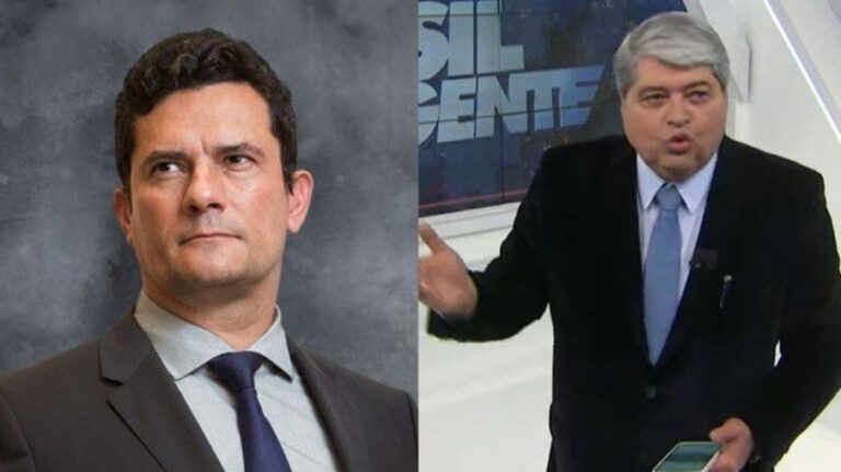 Datena é barrado por seguranças de Sérgio Moro na Band e detona: “Quebrei o pau”
