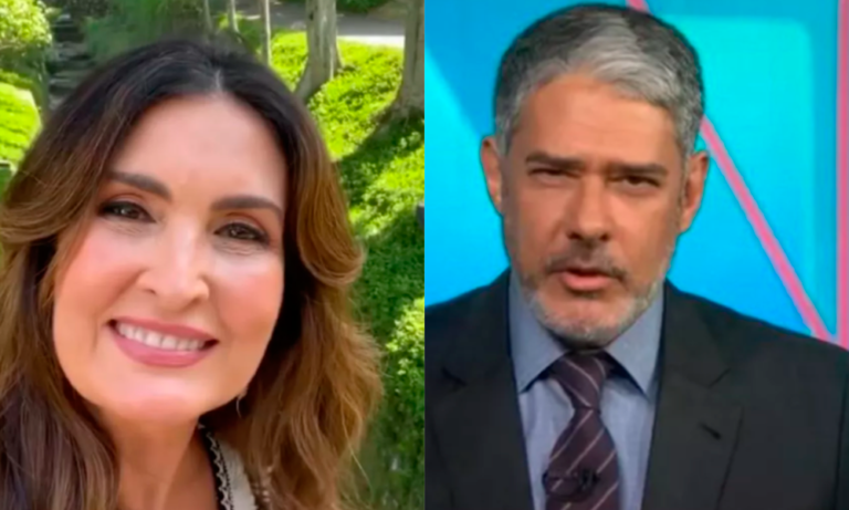 Fátima Bernardes opina sobre barba de William Bonner após ser confrontada por seguidor