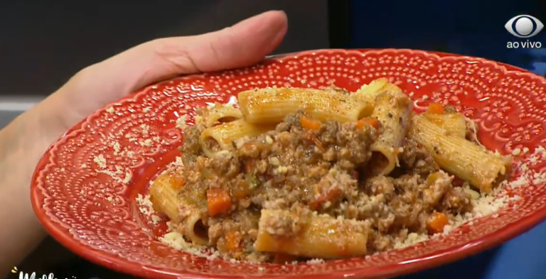 Receita de Macarrão à Bolonhesa do Melhor da Tarde, dia 20/05/2021