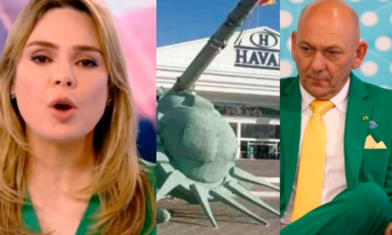 Rachel Sheherazade ironiza queda de estátua da Havan: “Princípio do fim?”