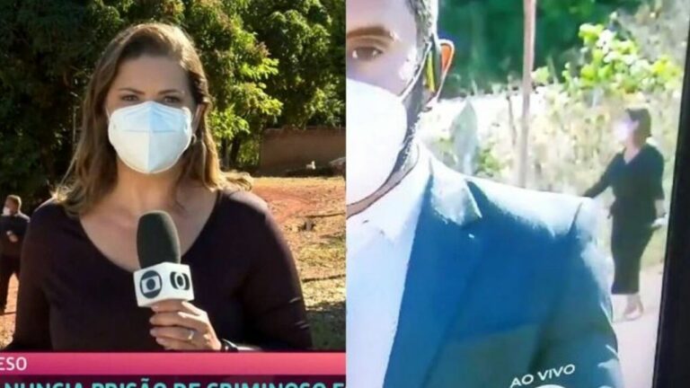 Repórter da Globo comemora captura de Lázaro e momento é flagrado pela Record