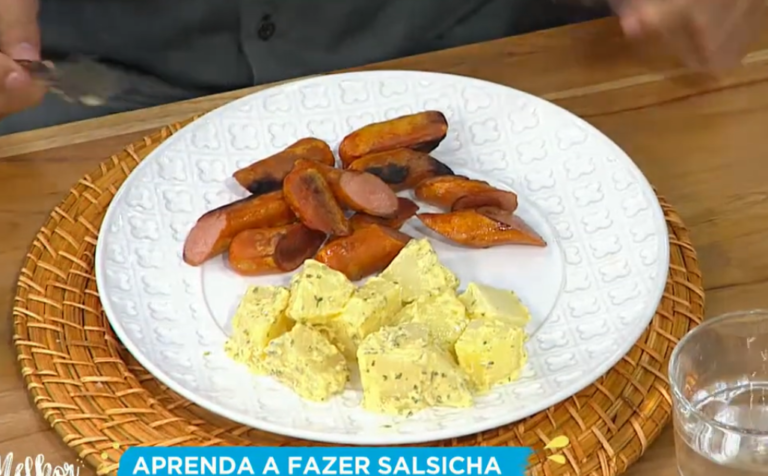 Receita de Salsicha com Salada de Batata do Melhor da Tarde, dia 16/06/2021