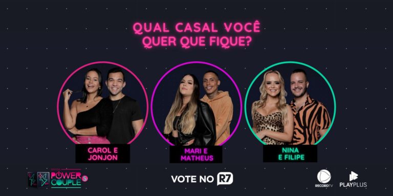 Enquete DR Power Couple Brasil 5: Carol e Jonjon x Mari e Matheus x Nina e Filipe; quem deve ficar?