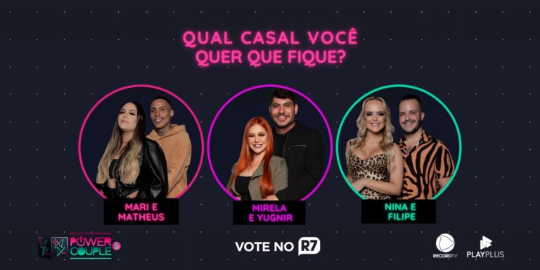 Enquete DR Power Couple Brasil 5: Mari e Matheus x Mirela e Yugnir x Nina e Filipe; quem deve ficar?