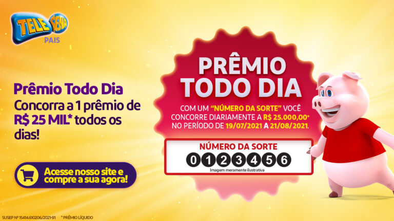 Tele Sena de Pais 20/07/2021: Resultado do sorteio Prêmio Todo Dia