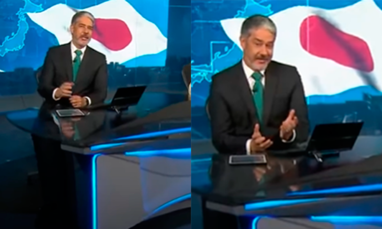William Bonner quebra protocolo e dispara ironia ao vivo no Jornal Nacional