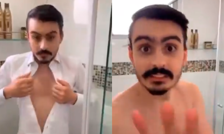 Dudu Camargo surge pelado em vídeo no Instagram e seguidores reagem: “Delícia”
