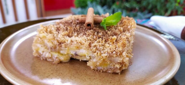 Receita de Cuca de banana com farinha láctea da Ana Maria Braga no Mais Você, 27/09/2021