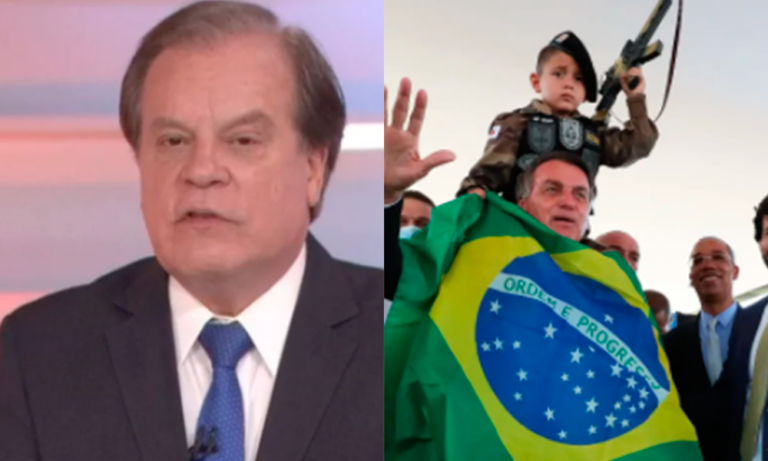 Chico Pinheiro se revolta com cena de Bolsonaro com criança e faz acusação: “Corrupção de menor”