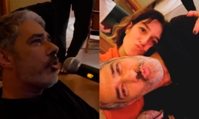 William Bonner é flagrado pela esposa cantando em karaokê; veja o vídeo