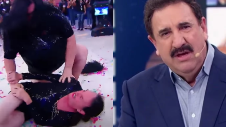 Marquito apanha de participante de quadro no SBT e Ratinho se desespera