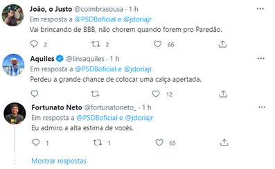 Comentários PSDB Dória