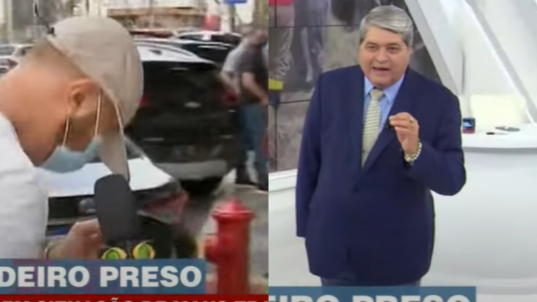 Equipe de Datena é agredida ao vivo e apresentador se revolta: “Vagabundo!”