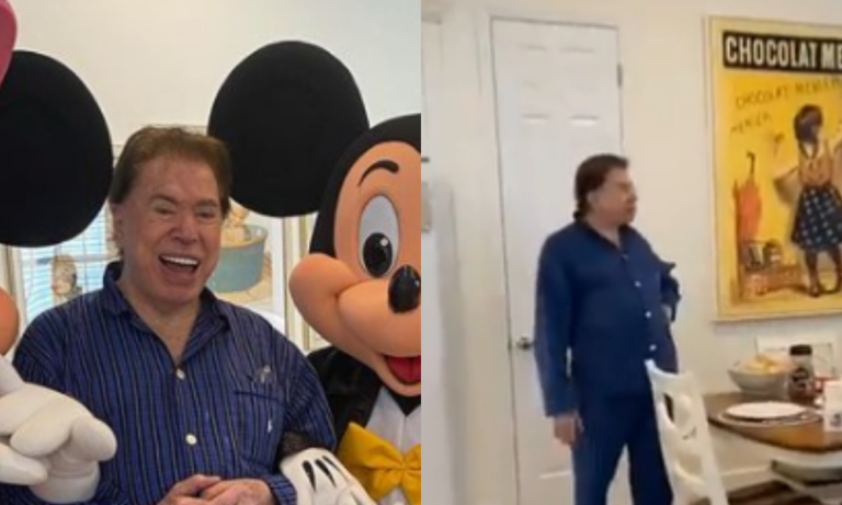 Silvio Santos é surpreendido com ‘invasão’ de personagens em sua casa nos EUA; confira o vídeo